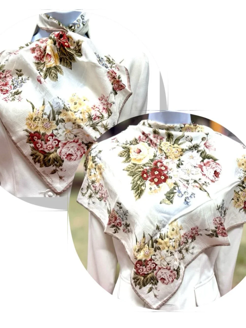 Burberry Neck-Kerchief cotton made 21.5